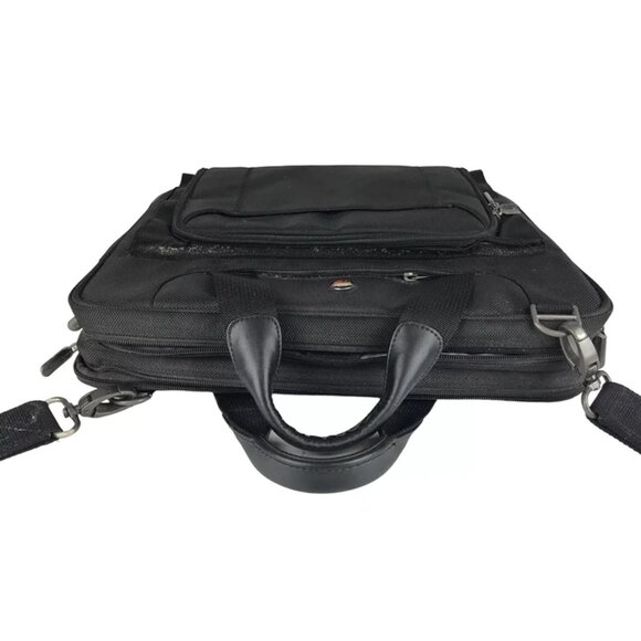 Targus Black Unisex Crossbody Adjustable Strap Inner‎ Pockets Laptop Bag Sz M - Picture 4 of 15